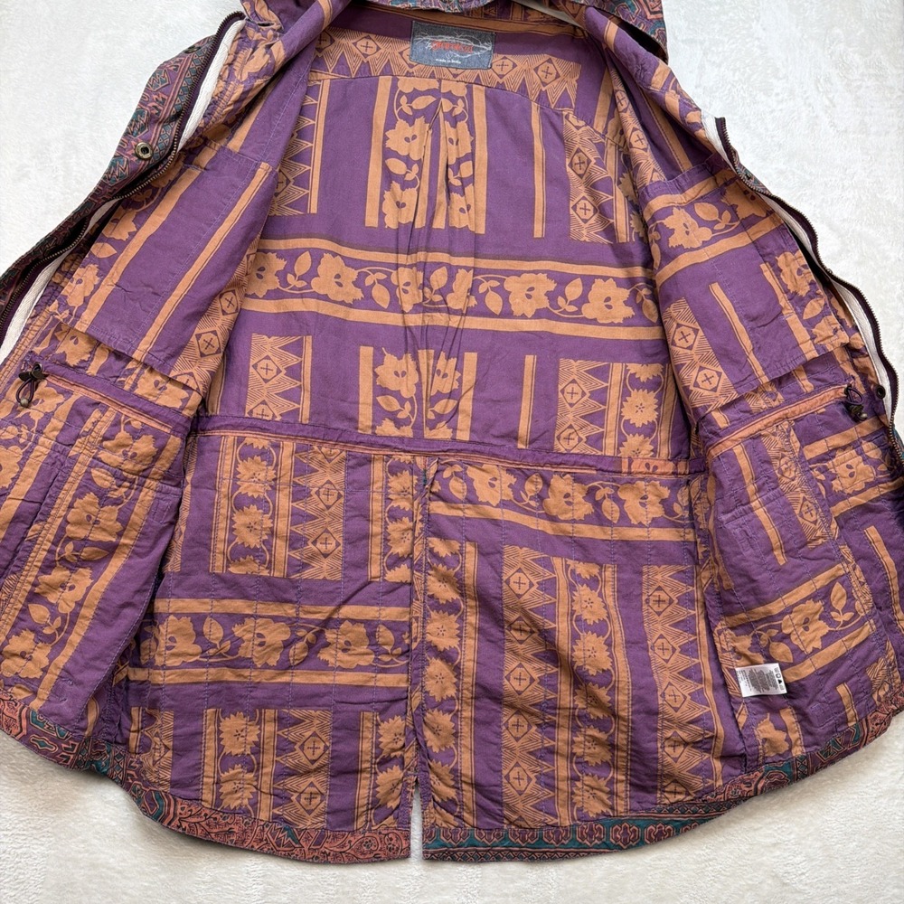 Gramicci Hooded Jacket Women's Large Tribal Boho Festival‎ Tapestry Coat - Picture 9 of 14